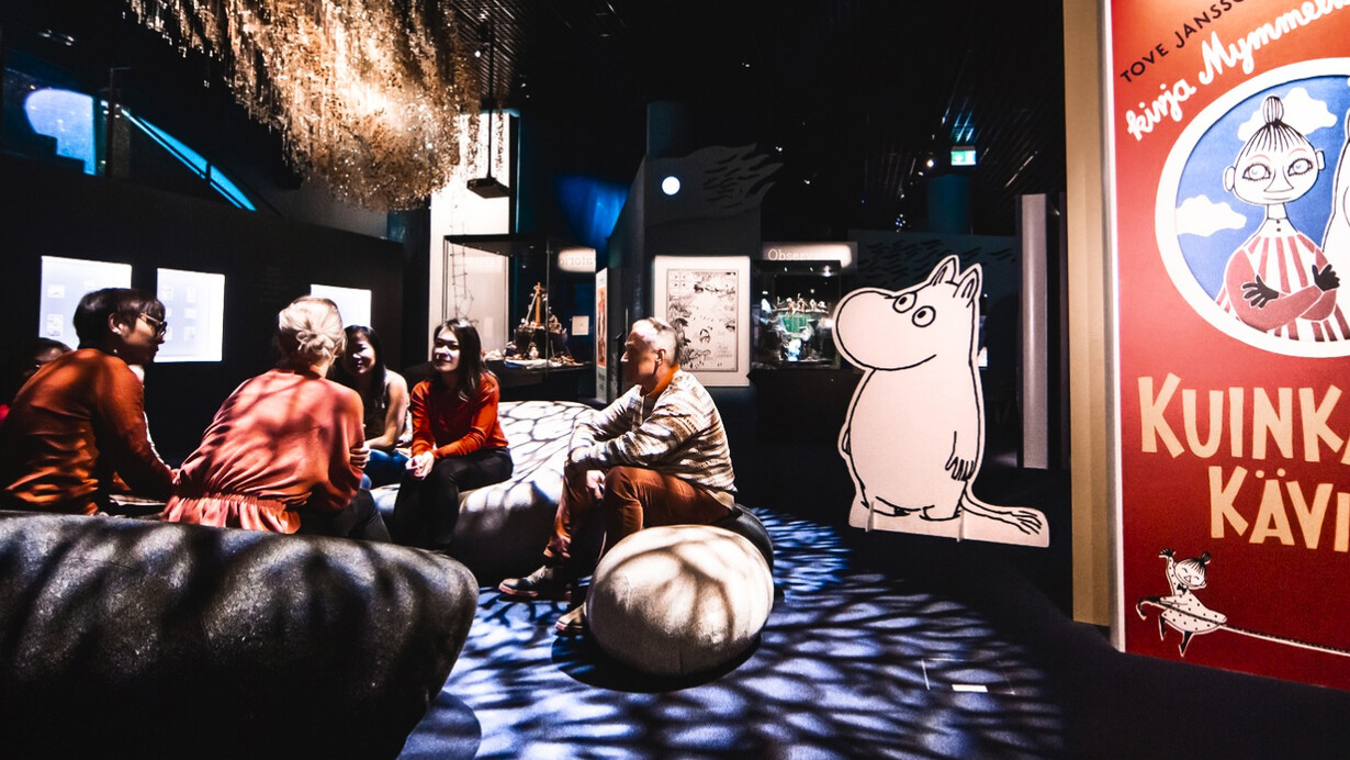 Moomin art, exhibition view. Courtesy of Moomin Museum