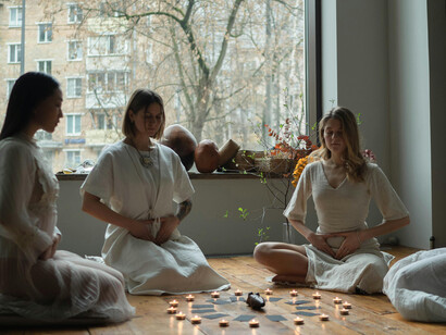 Surrounded by tarot cards and sacred symbols, each woman tunes into her inner light, trusting intuition as a guide toward her highest path