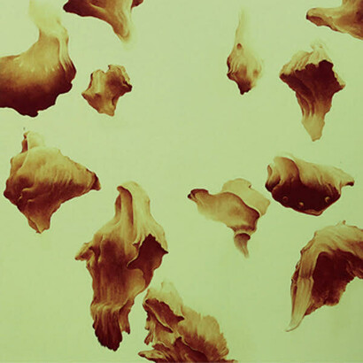 Slow same #3002, acrylic, oilstick, varnish on panel, 33 1/2 x 60 x 3 inches
