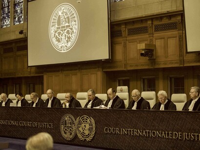 Miembros de la Corte Internacional de Justicia (CIJ), también llamada Tribunal Internacional de Justicia en La Haya