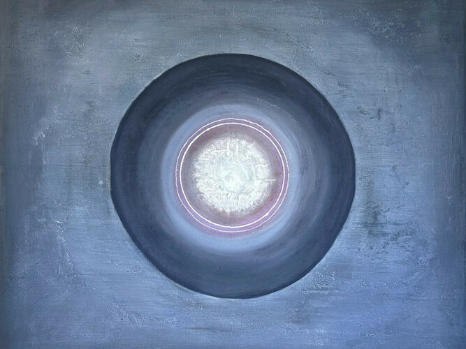 Laura Manuel, Violet and Blue, Acrylic and Sand on Canvas 60 x 48”, 2024
