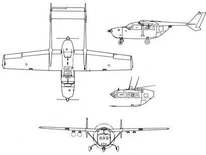 Cessna 0-2A Skymaster. Courtesy of Pearl Harbor Aviation Museum