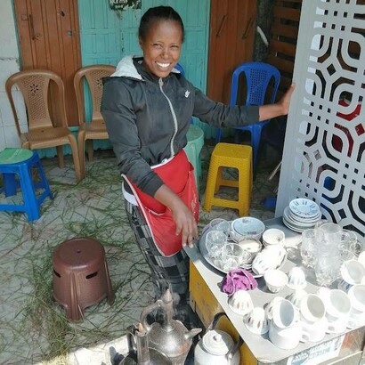 Il rito del caffè, Addis Addeba, capitale dell'Etiopia, Africa