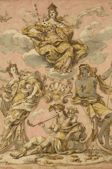 Godfried Maes II. (Antwerpen 1649 – 1700 Antwerpen), Die vier Erdteile, um 1700, Graphische Sammlung, Wallraf-Richartz-Museum