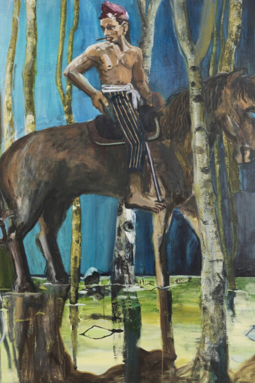 Maia Cruz Palileo, Antigones, 2018, Oil on canvas, 35.5 x 28 cm. Courtesy of the Artist and Taymour Grahne.