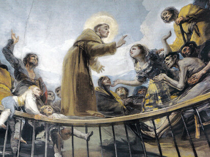 Francisco de Goya; Detalle de los frescos de San Antonio de la Florida (San Antonio resucitando a un difunto), Madrid, España