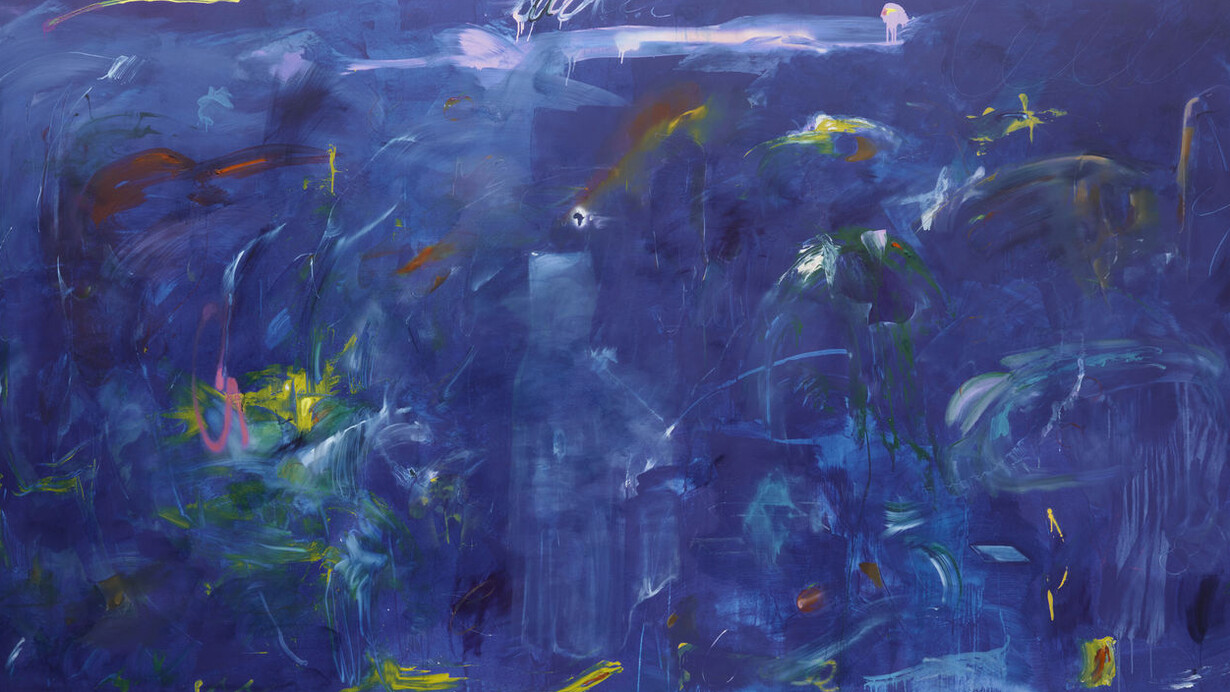 Kwamé Azure Gomez, Back water blue new moon (after Dianne) (detail), 2025. Courtesy of Marianne Boesky Gallery 