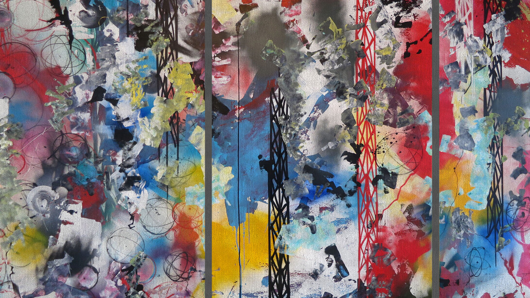Futura, The constructivist, 2015, 400 x 300 cm, vernice spray su tela
