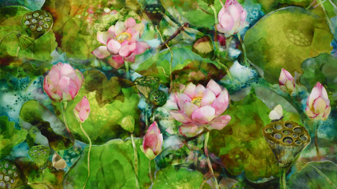 Lotus Pond I, Bintan, Indonesia 78x103, 1995. Courtesy of Gallery Ffin y Parc