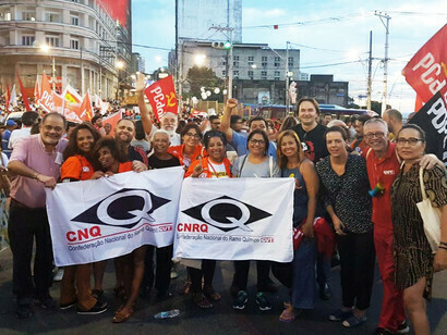 Les affiliés d'IndustriALL Global Union participent au FSM, Brésil, 2018
