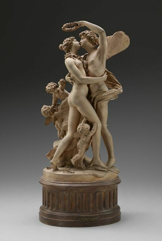 Claude Michel, called Clodion (1738–1814), Zephyrus and Flora, 1799, Terracotta, The Frick Collection, New York, Photo: Michael Bodycomb