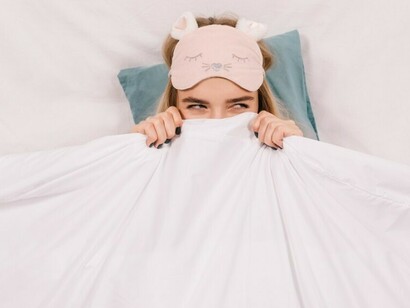 Woman sleeping peacefully, enjoying a restful night