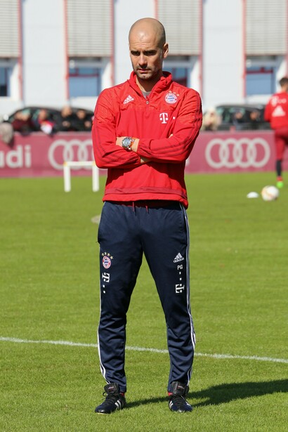 Josep Guardiola entrenando a FC Bayern München, München, Alemania