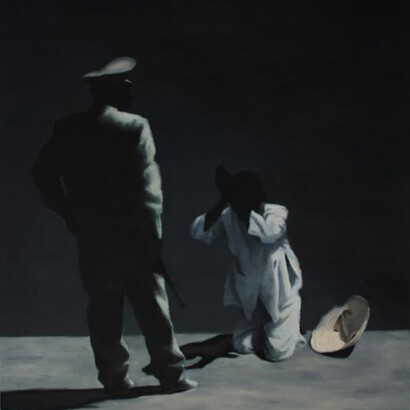 Nguyen Thai Tuan, Black Painting No.108, 2014, olio su tela, 150 x 130 cm