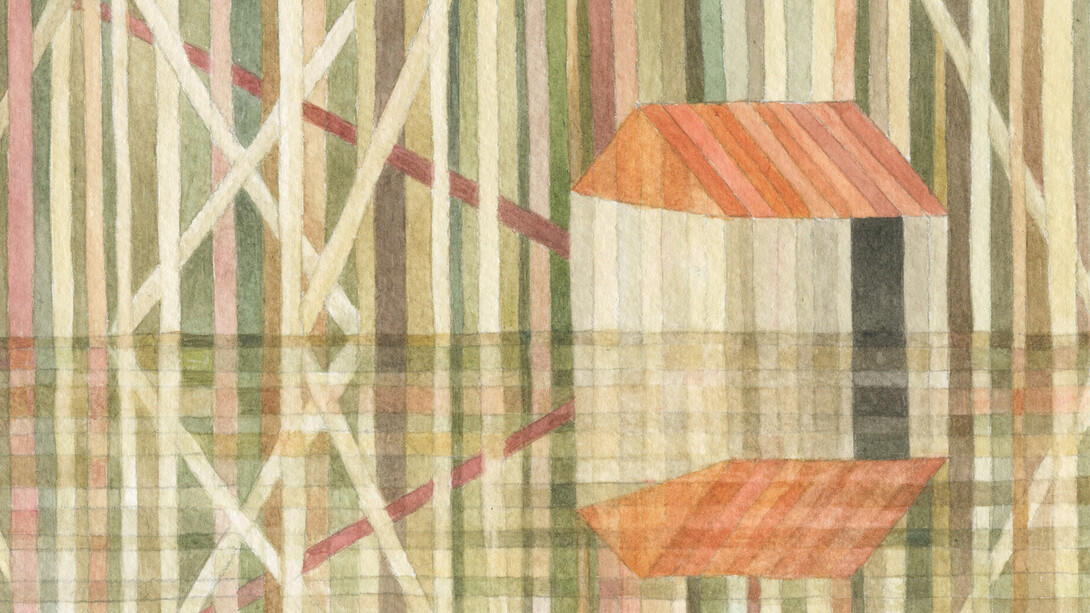 Watershed, watercolour, 16 x 12 cm, Mark Weighton, 2025