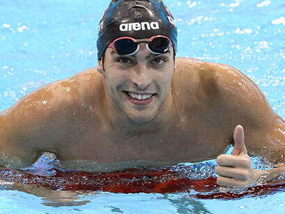 Il campione  Gabriele Detti agli Europei del 2016