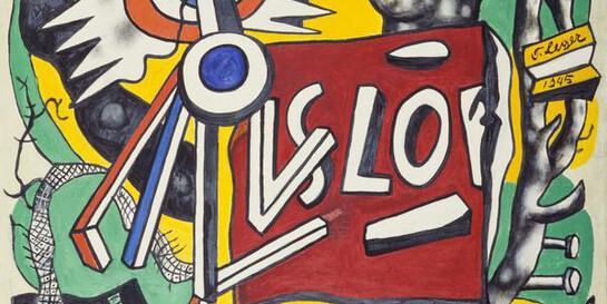 Fernand Léger, Le Tronc d'arbre sur fond jaune [Tree Trunk on Yellow Ground]