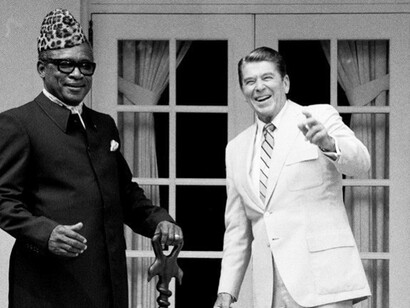 Mubutu and  Ronald Reagan 