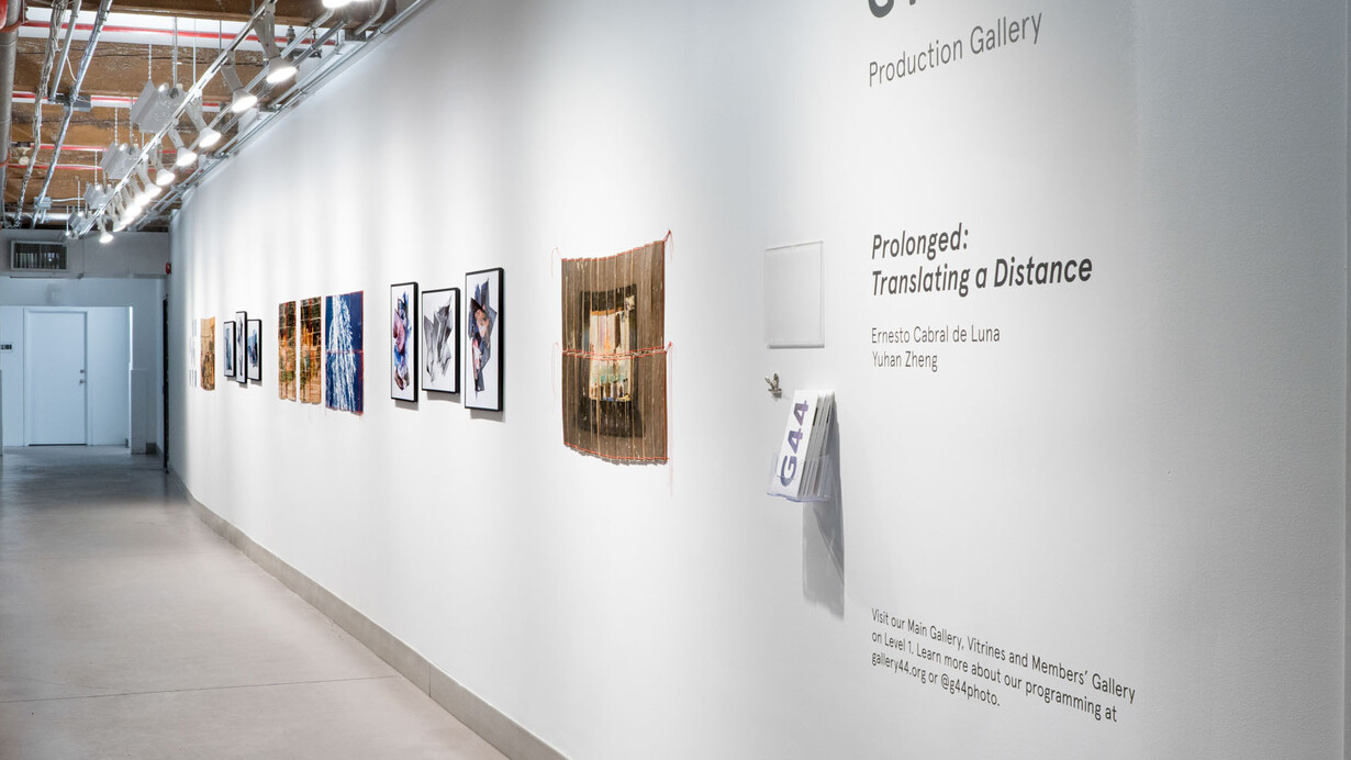 Ernesto Cabral de Luna and Yuhan Zheng, Prolonged: translating a distance, exhibition view. Courtesy of Gallery 44