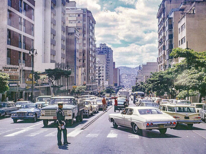 Avenida Fuerzas Armadas, centro de Caracas, Venezuela en 1971