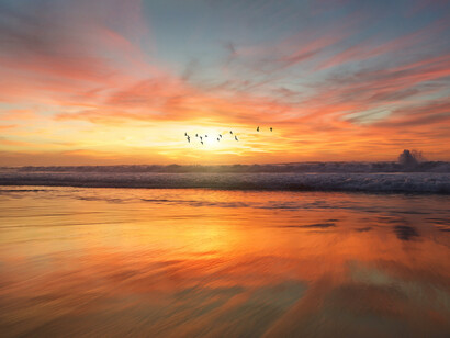 Amanecer en el mar
