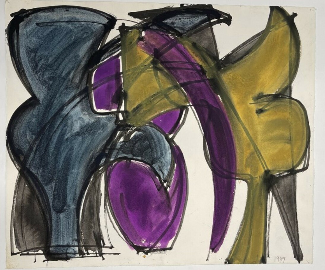 David Hayes, Double sided study for sculpture, 19x22.50 in