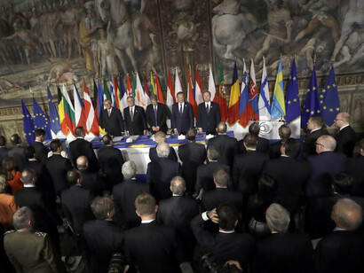 El aniversario ha llegado en un momento difícil para la UE, todavía en estado de shock a causa del brexit