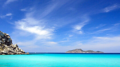 Favignana, Italia, la farfalla sul mare