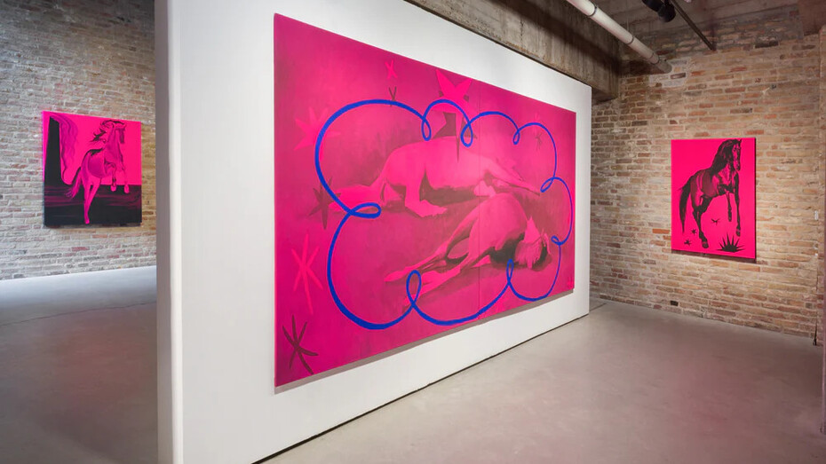 Sihan Chen, Blue is a gaze, ausstellungsansicht. Mit freundlicher genehmigung der König Galerie