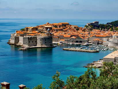Dubrovnik, Croatia — overlooking the historic city walls and the sparkling Adriatic Sea
