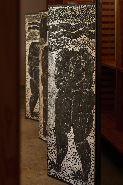Various artists, Materiality in progress, exhibition view. Courtesy of Nina Johnson. Photography by Adrian Gaut