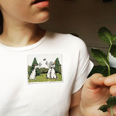 Patch of Edward Gorey "Dull Day"