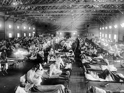 Gli ospedali accolgono migliaia di malati di influenza spagnola