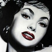 Omaggio a Gina Lollobrigida, olio su tela, 120 x 100 cm, 2012