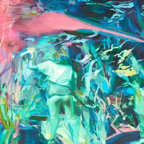 Giuseppe Gonella, Vivenze II, 2016_17, oil on canvas, 200x300cm. Courtesy Galleria Giovanni Bonelli