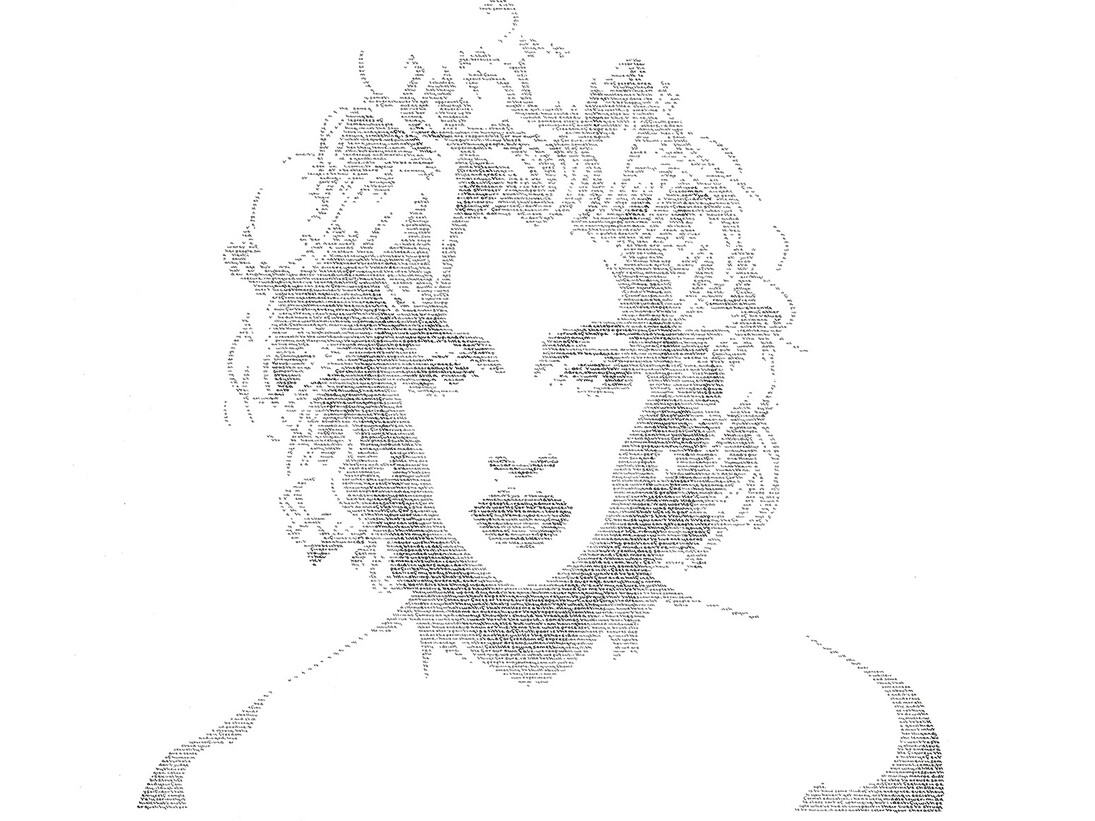 Annemarie Wright, Madonna, I am a work of art, quotes from & about Madonna, 116 x 92 cm (framed)