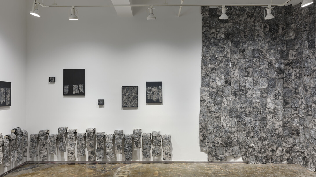 Exhibition view, Xinyi Liu, Scab, 2024, A.I.R. Gallery, Brooklyn, NY. Photography by Matthew Sherman. Courtesy of A.I.R. Gallery