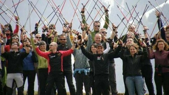 Raduno di praticanti di Nordic Walking come sarà quello di Riccione.