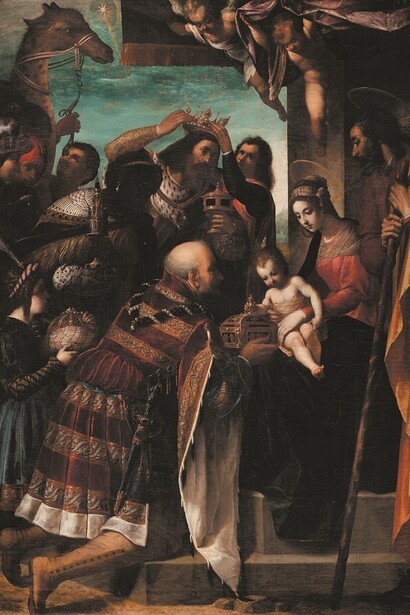 Jacopo Ligozzi, Adorazione dei Magi, 1597, olio su tela, Firenze, Galleria Palatina