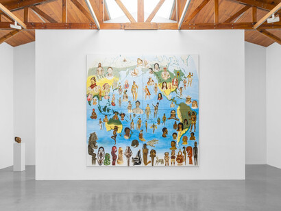 Dr. Lakra, Tupi o no Tupi, vista de la exposición. Cortesía de kurimanzutto