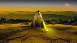 Immagine digitale che rappresenta una possibile realtà aliena 