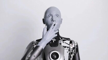 Il robot chiamato Ameca che la società di robotica Engineered Arts di Londra definisce l’umanoide più sofisticato che sia mai stato costruito