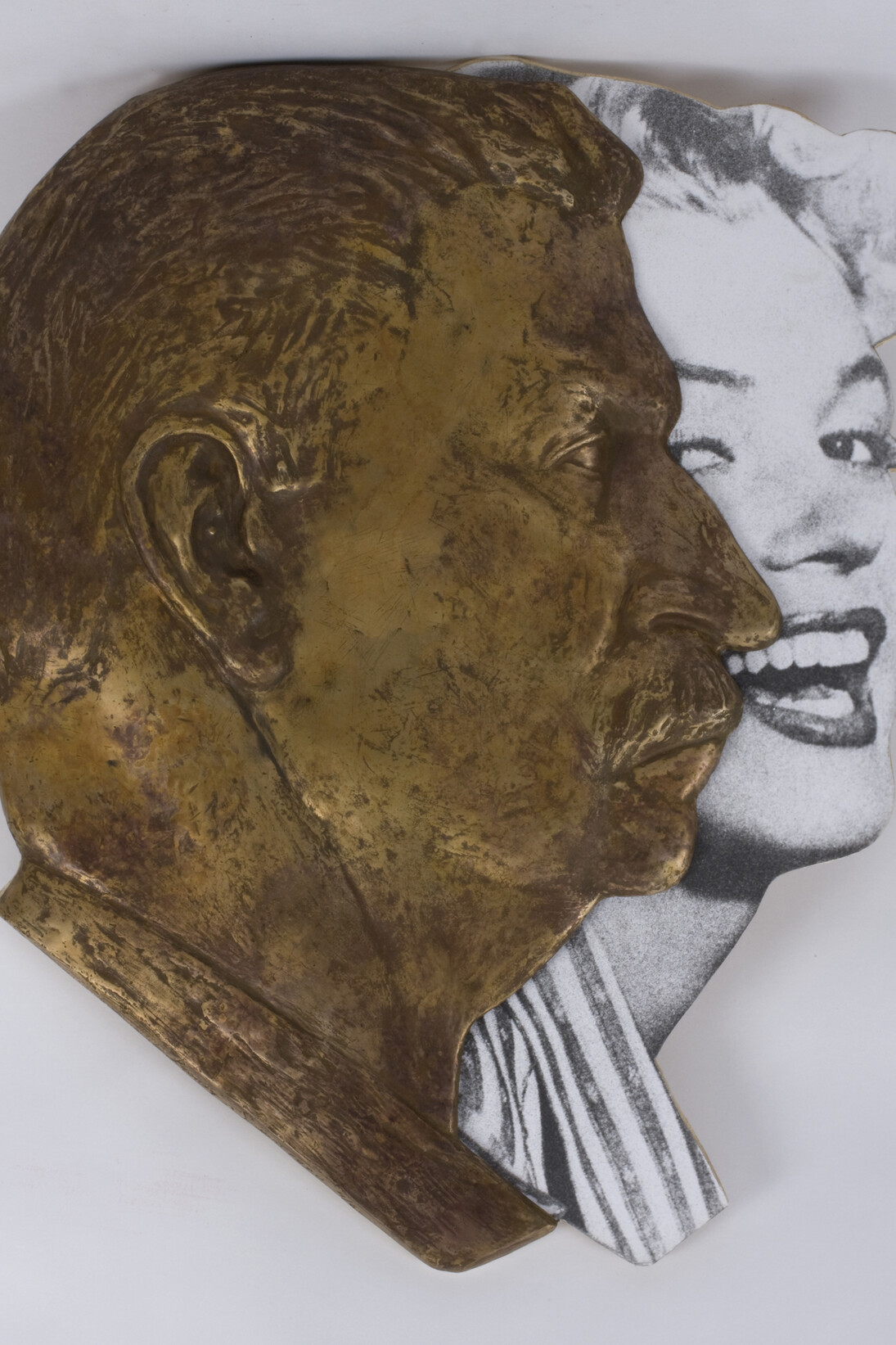 Leonid Sokov, Two Profiles (Stalin and Marilyn), 1989, Bronze, photographic print 86.4 x 72.4 x 7.6 cm, © Leonid Sokov, 1989, Image courtesy of Vladimir Antonichuk, Moscow