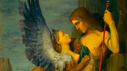 «Edipo y la esfinge» (detalle), Gustave Moreau, 1864