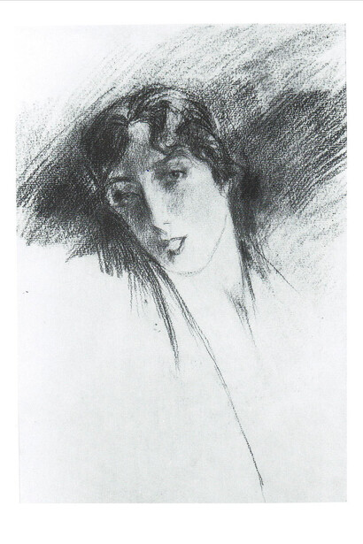 Giovanni Boldini, Studio per ritratto di donna, 1920, Carboncino su carta vergata, 340 x 230 mm