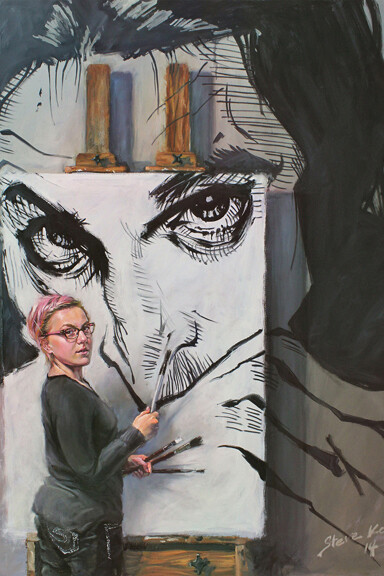 Steve Ko, It's too small to contain my dream, oil on canvas