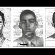 USMC Puerto Rican origin: Aristides Rodriguez-Peres, Domingo Barriera-Vazquez, Ramon Montalvo-Custodio, Bonnie
Donahue, archival digital prints, 20” x 54”, 2011. Courtesy of the artist and Kingston Gallery