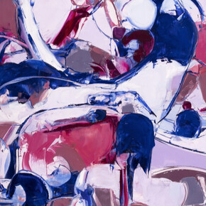 Richard Hoblock, Allowing Anyone, 2018, Oil on linen, 28 x 48 in.