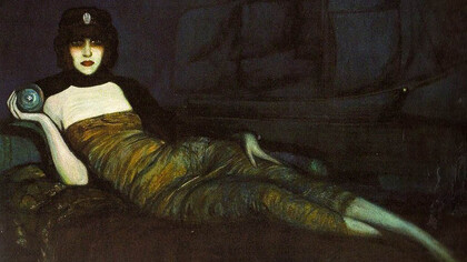 Federico Beltran Masses, Ritratto della Marchesa Casati, (1920). Luisa Casati, protagonista indiscussa della Belle Époque, incantava con la sua eccentricità e raffinatezza