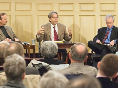 John Ikenberry at the Miller Center Colloquium giving a talk on the rise, decline, and fall of the Liberal Order